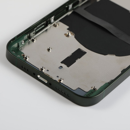Blankes Gehäuse mit „rückglas“ in Grün für das iPhone 13  – Kostenloses Werkzeugset