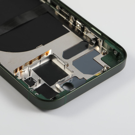 Chassis nu avec vitre arrière Vert iPhone 13  - Outils Offerts