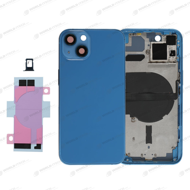 Chassis nu avec vitre arrière Bleu iPhone 13