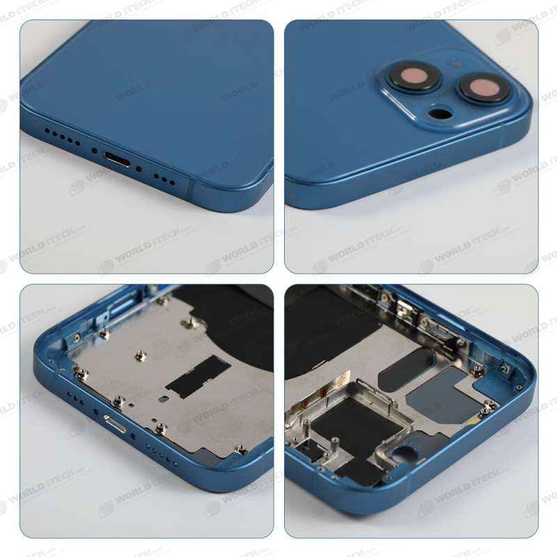 iPhone 13 Blue ‘back Glass’ Bare Frame  - Free Tool Kit