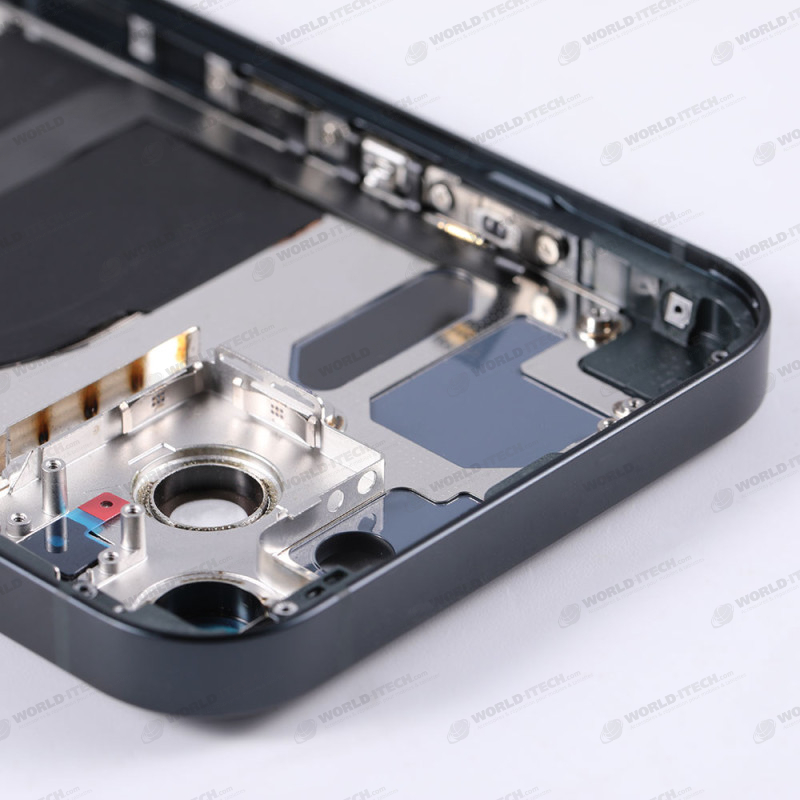 Nacktes Chassis mit Rückfenster Schwarz iPhone 13 - Kostenloses Werkzeug