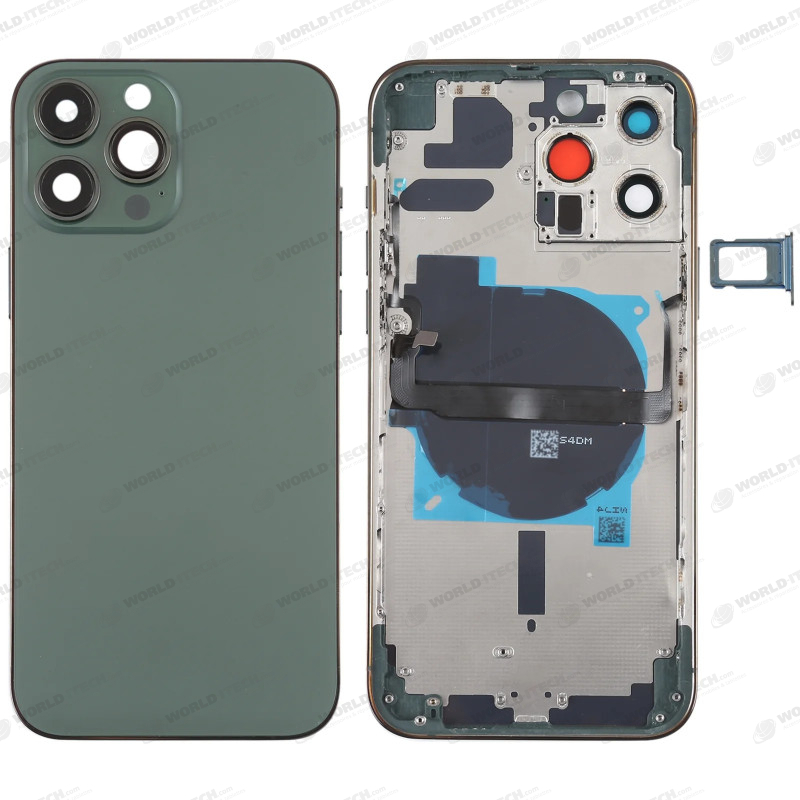 Chassis nu avec vitre arrière Vert Alpin iPhone 13 Pro- Outils Offerts