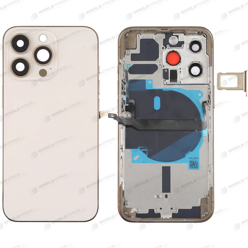 Chassis nu avec vitre arrière Or iPhone 13 Pro- Outils Offerts