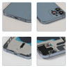 Bare chassis with rear glass Blue iPhone 13 Pro Max - Free Tools