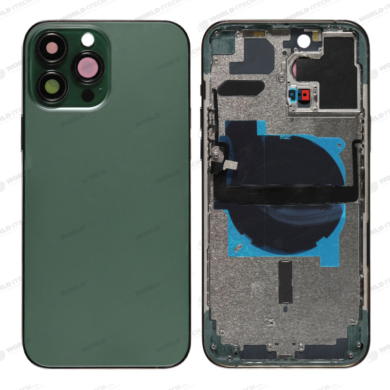Chassis nu avec vitre arrière Vert iPhone 13 Pro Max- Outils Offerts