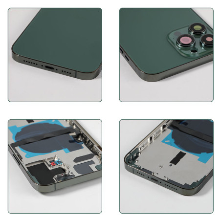 Chassis nu avec vitre arrière Vert iPhone 13 Pro Max- Outils Offerts