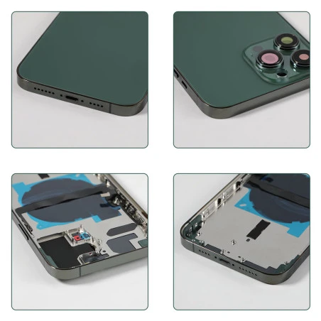 Chassis nu avec vitre arrière Vert iPhone 13 Pro Max- Outils Offerts