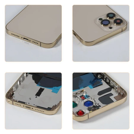 Bare chassis with iPhone 13 Pro Max ‘back Glass’ gold - Free Tool Kit