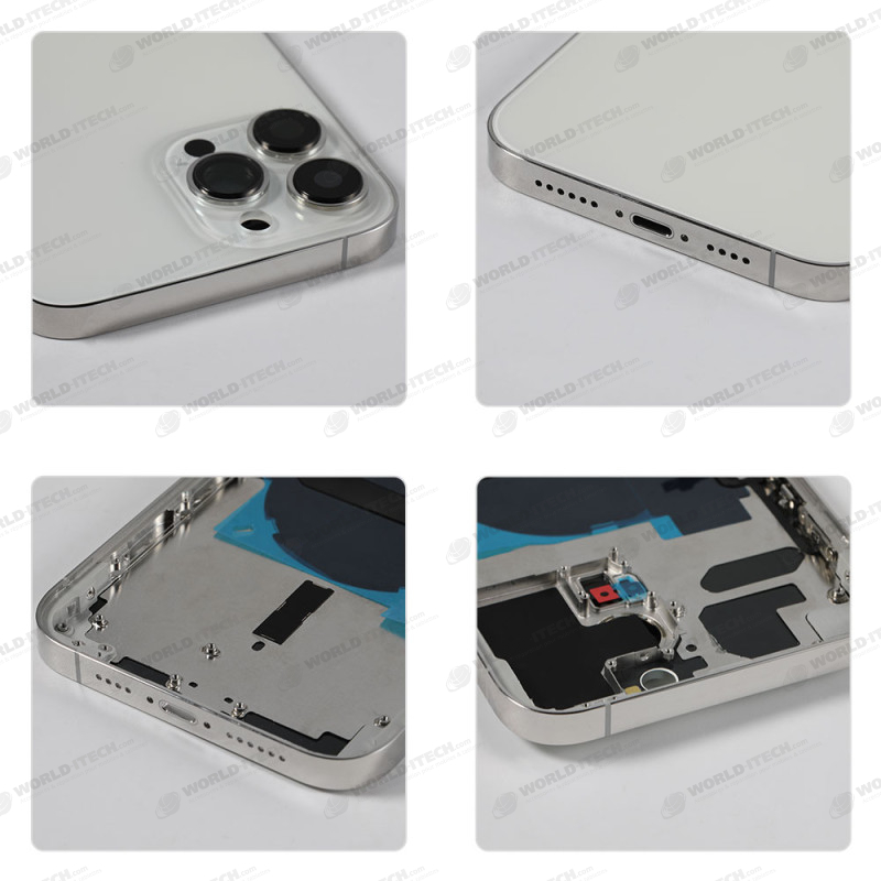 Chassis nu avec vitre arrière Argent iPhone 13 Pro Max  - Outils Offerts