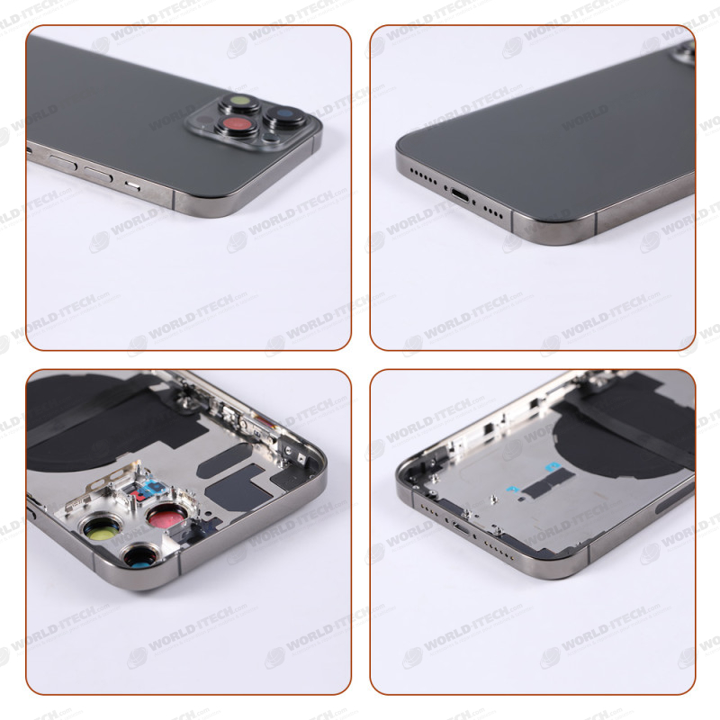 Chassis nu avec vitre arrière Noir Graphite iPhone 13 Pro Max- Outils Offerts