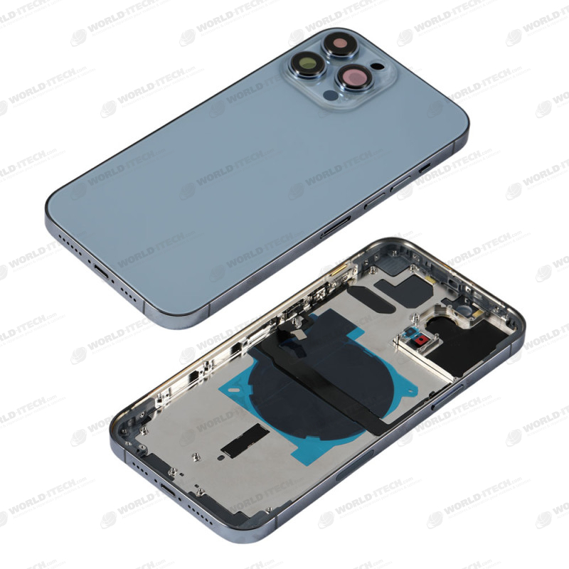 Chassis nu avec vitre arrière iPhone 13 Pro Max(Version US) bleu alpin