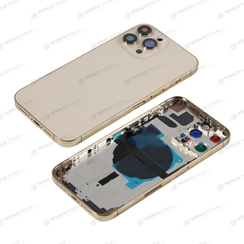 Chassis nu avec vitre arrière iPhone 13 Pro Max(Version US) or