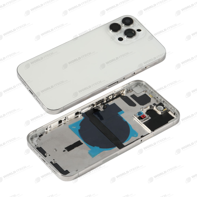 Chassis nu avec vitre arrière iPhone 13 Pro Max(Version US) argent blanc